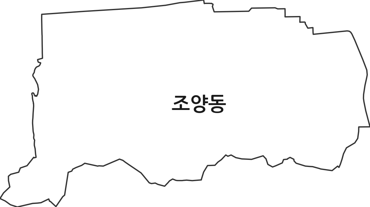 강원특별자치도 속초시 조양동 행정동 행정구역 경계 지도