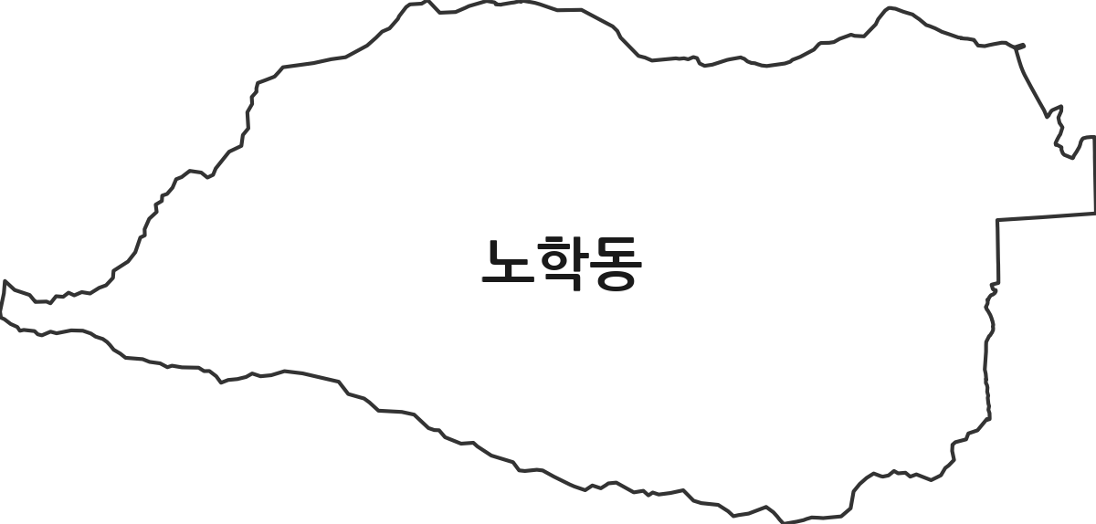 강원특별자치도 속초시 노학동 법정동 행정구역 경계 지도