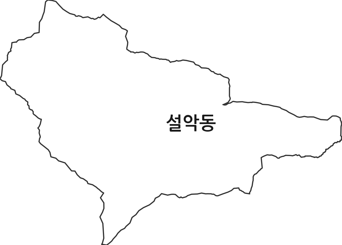 강원특별자치도 속초시 설악동 법정동 행정구역 경계 지도