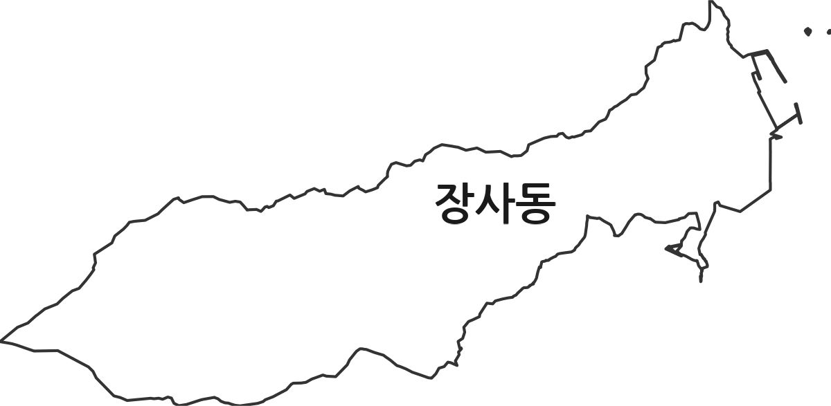 강원특별자치도 속초시 장사동 법정동 행정구역 경계 지도