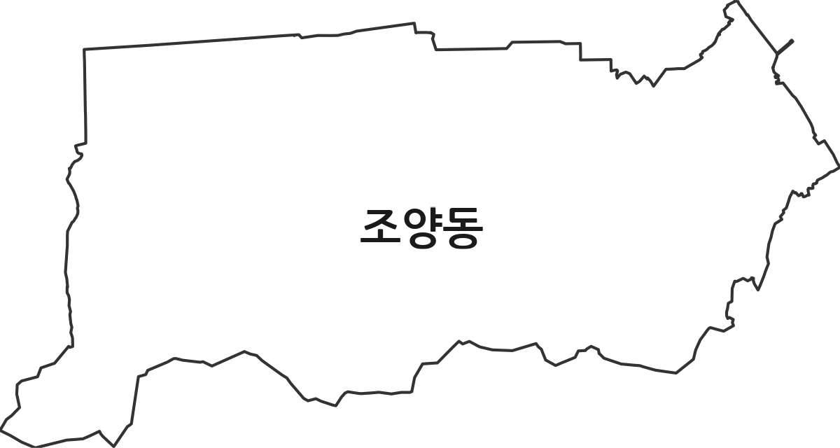 강원특별자치도 속초시 조양동 법정동 행정구역 경계 지도