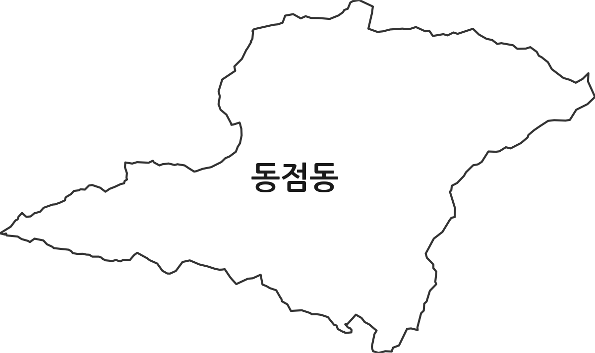강원특별자치도 태백시 동점동 법정동 행정구역 경계 지도