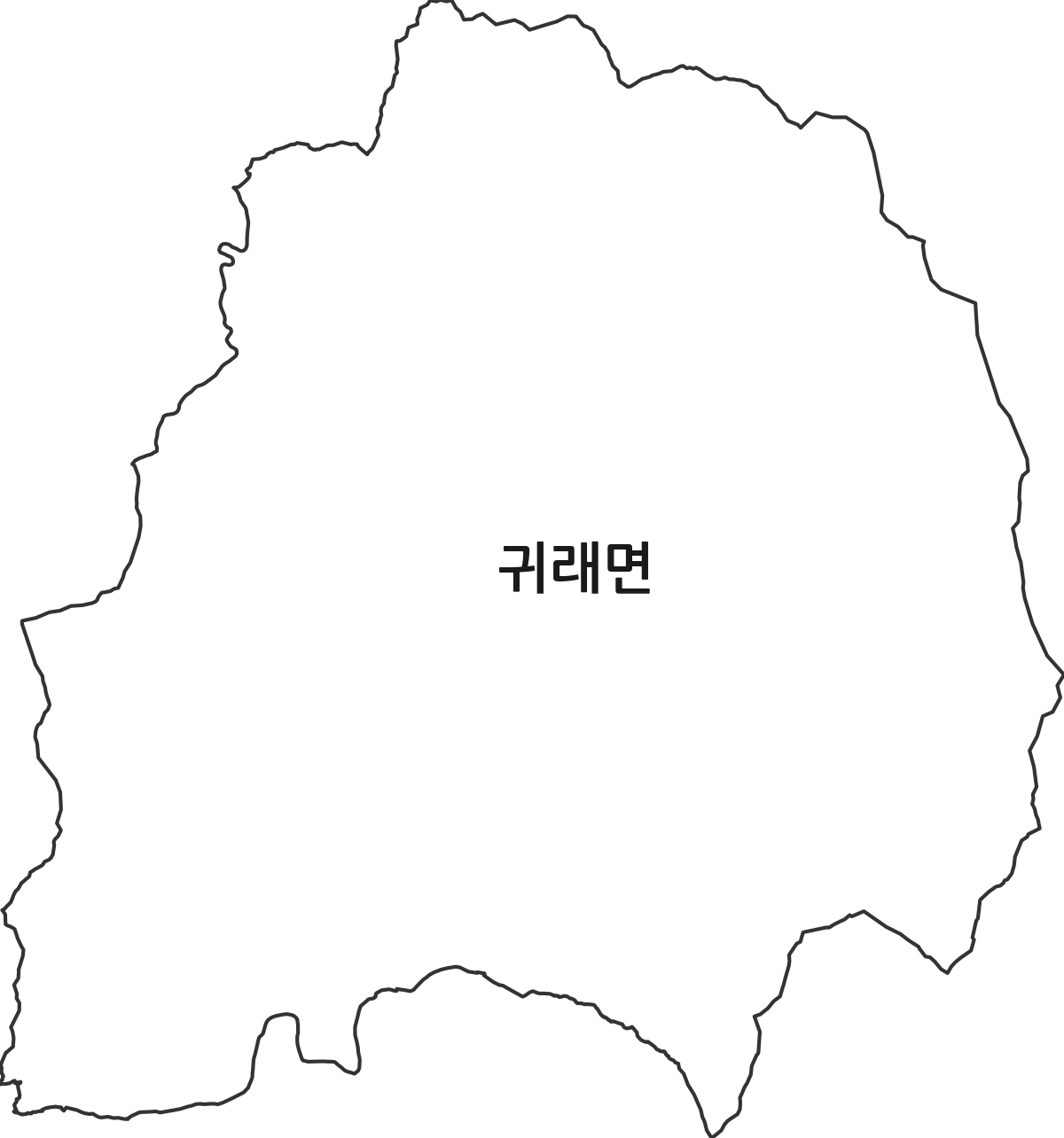 강원특별자치도 원주시 귀래면 행정동 행정구역 경계 지도