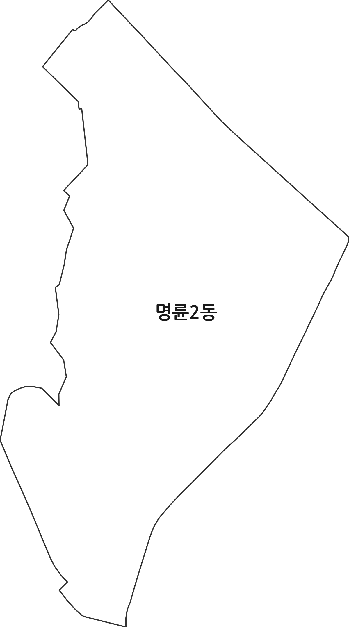 강원특별자치도 원주시 명륜2동 행정동 행정구역 경계 지도