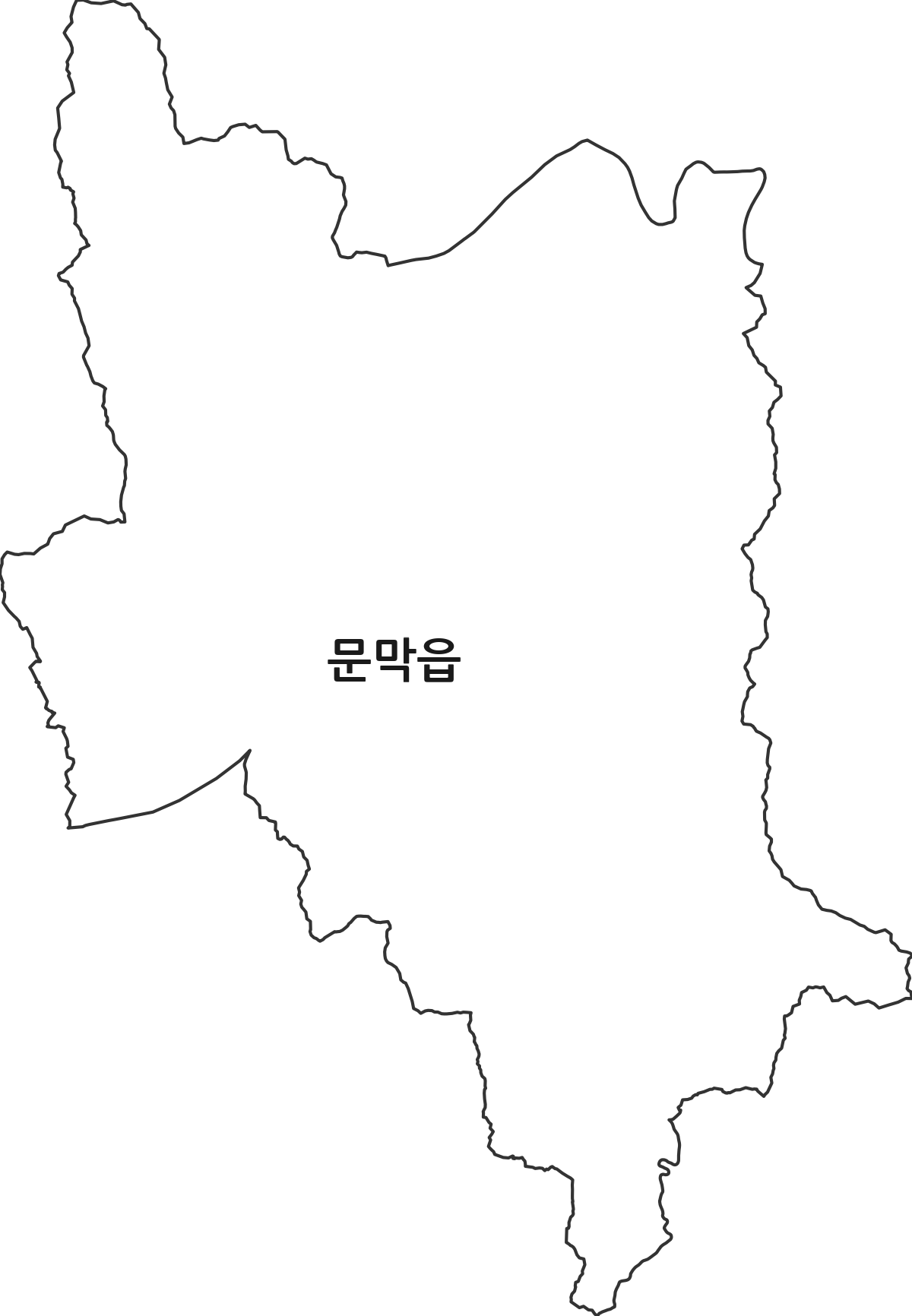 강원특별자치도 원주시 문막읍 행정동 행정구역 경계 지도