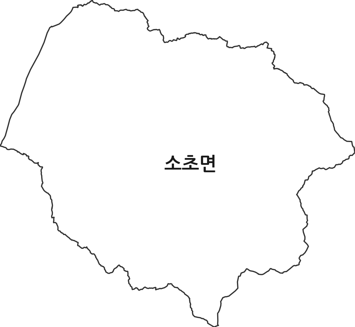 강원특별자치도 원주시 소초면 행정동 행정구역 경계 지도