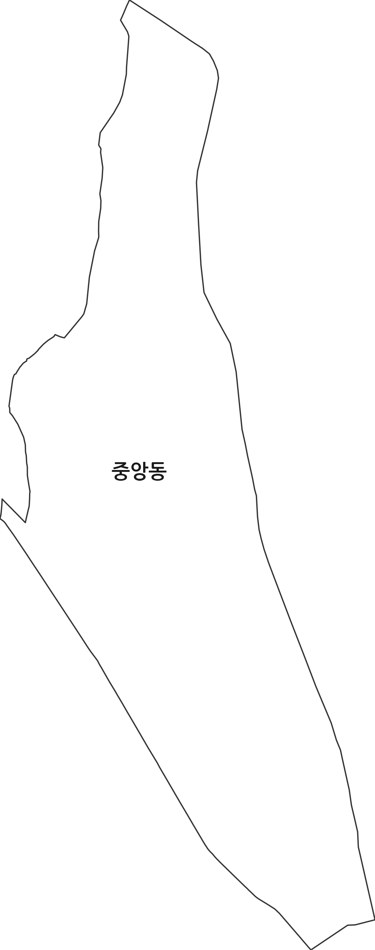 강원특별자치도 원주시 중앙동 행정동 행정구역 경계 지도