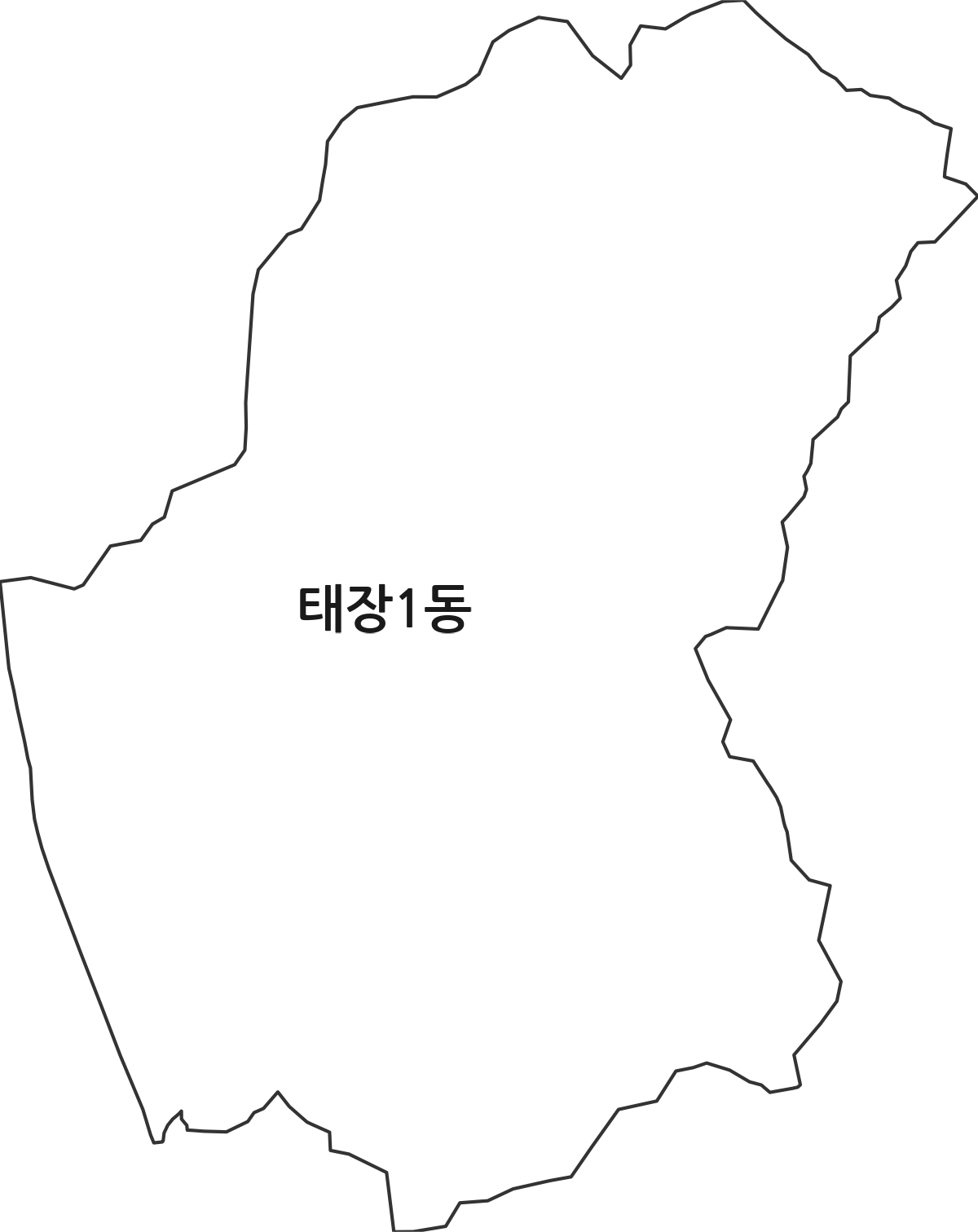 강원특별자치도 원주시 태장1동 행정동 행정구역 경계 지도
