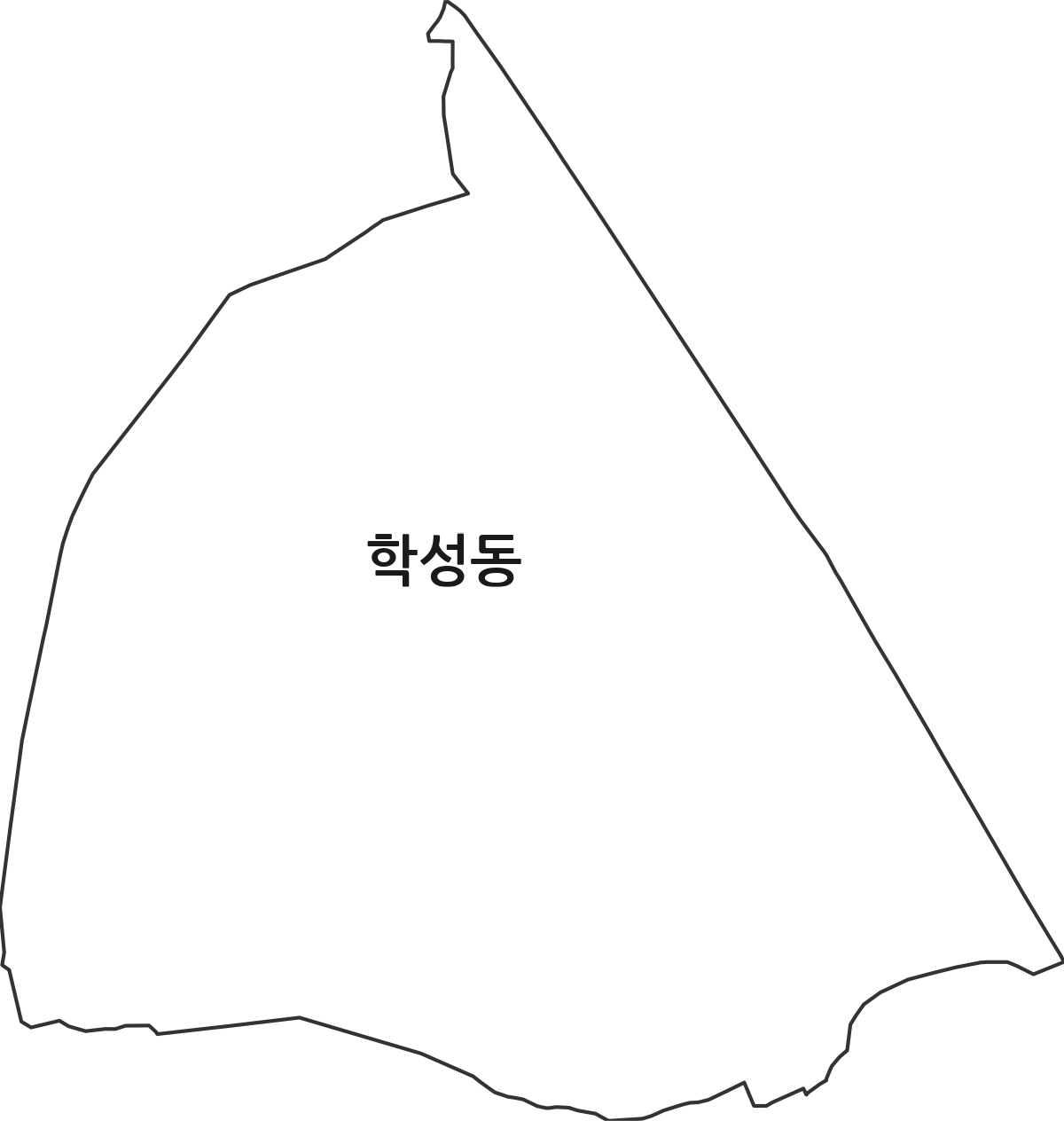 강원특별자치도 원주시 학성동 행정동 행정구역 경계 지도
