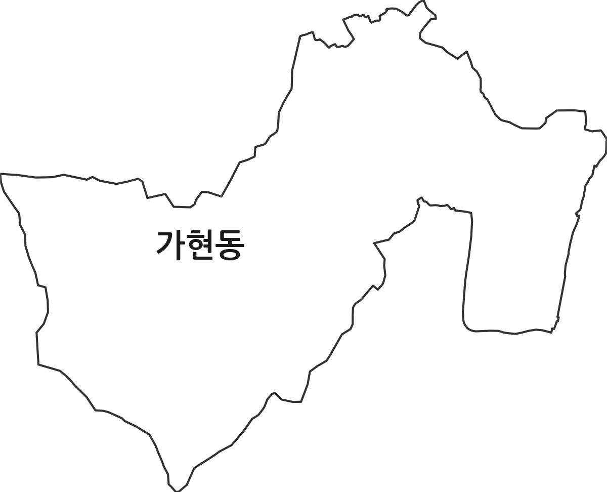강원특별자치도 원주시 가현동 법정동 행정구역 경계 지도