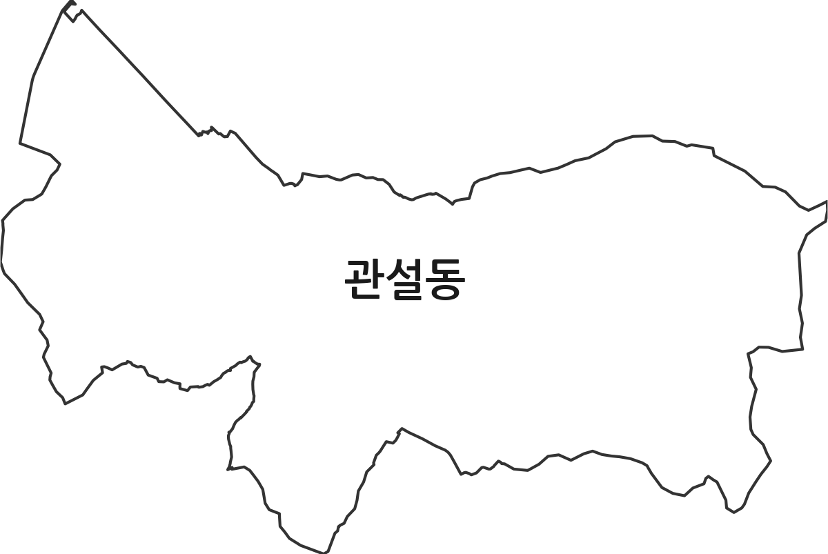 강원특별자치도 원주시 관설동 법정동 행정구역 경계 지도