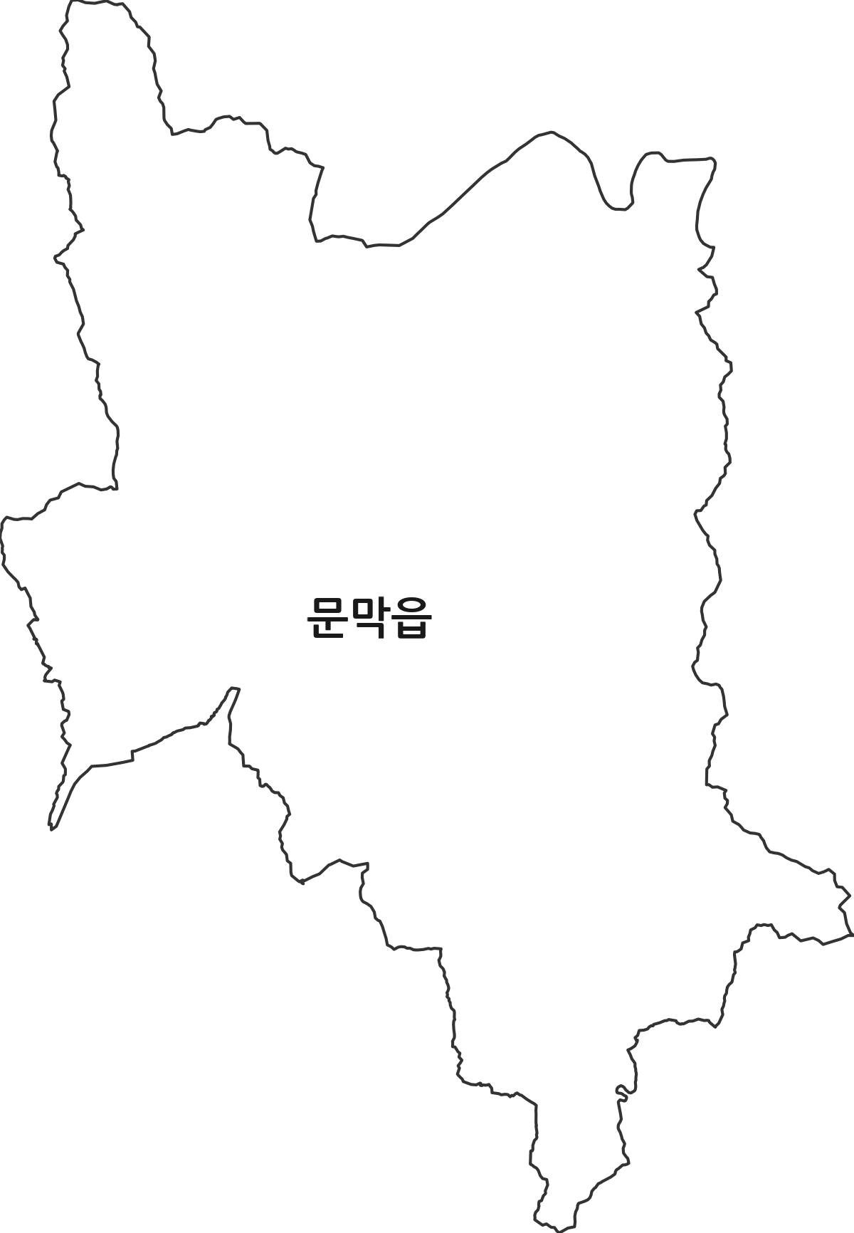 강원특별자치도 원주시 문막읍 법정동 행정구역 경계 지도