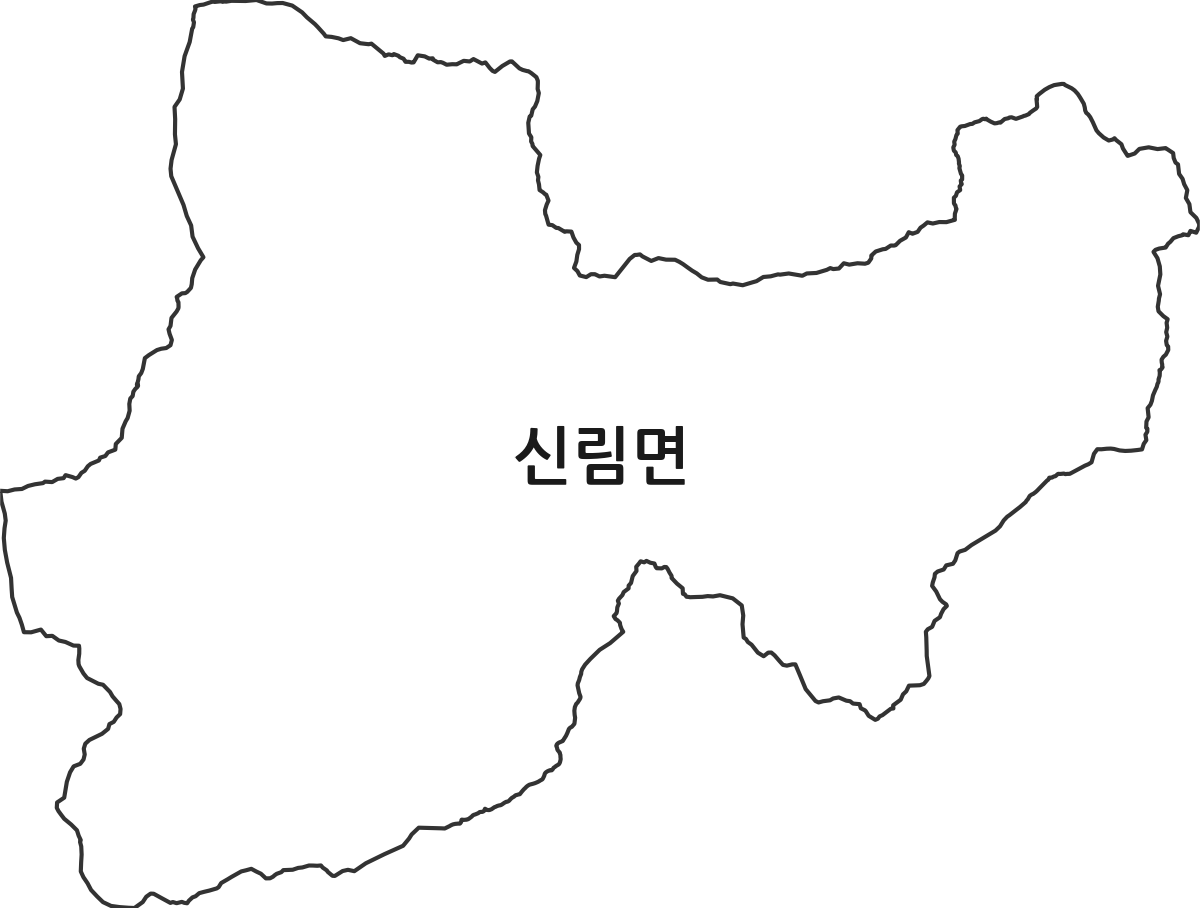 강원특별자치도 원주시 신림면 법정동 행정구역 경계 지도