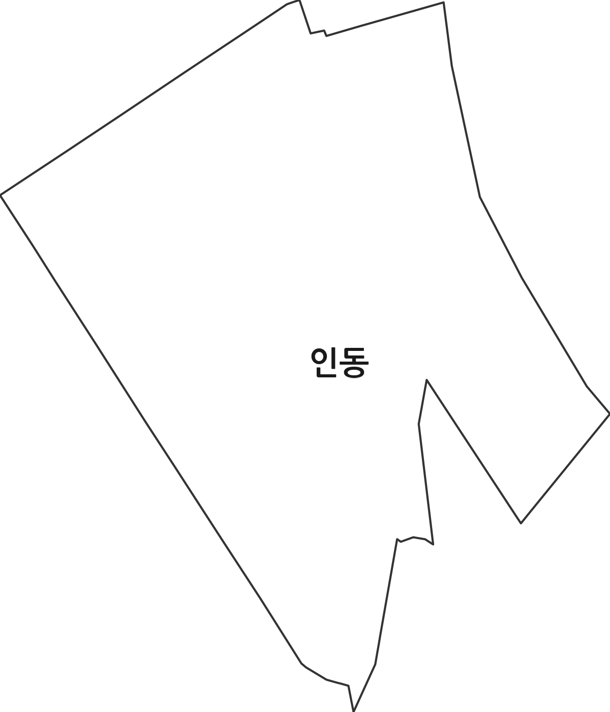 강원특별자치도 원주시 인동 법정동 행정구역 경계 지도