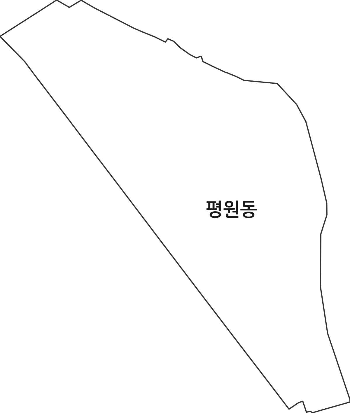 강원특별자치도 원주시 평원동 법정동 행정구역 경계 지도