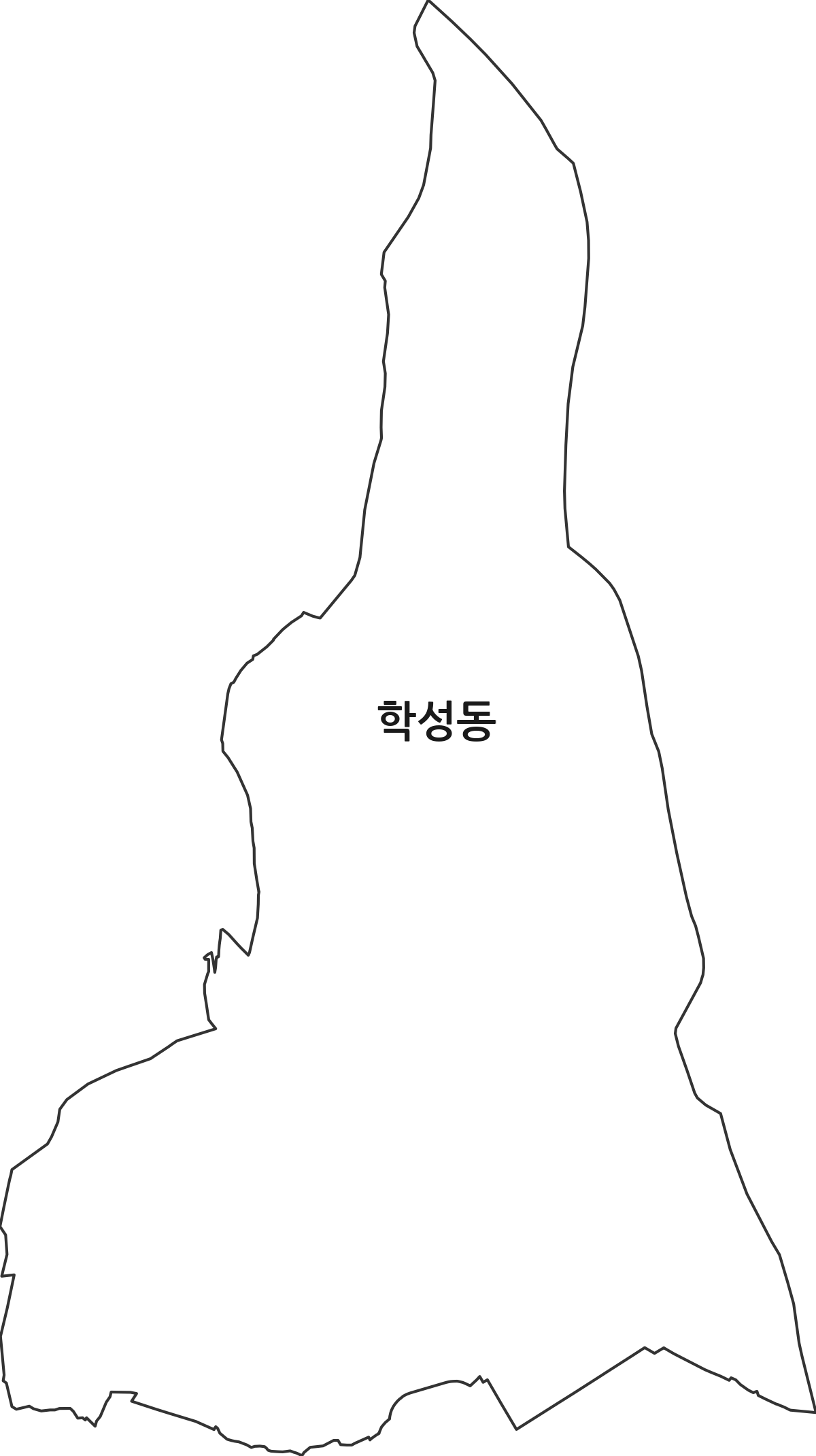 강원특별자치도 원주시 학성동 법정동 행정구역 경계 지도