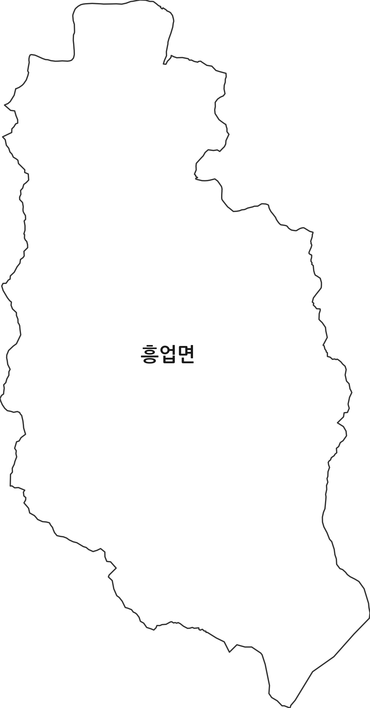 강원특별자치도 원주시 흥업면 법정동 행정구역 경계 지도