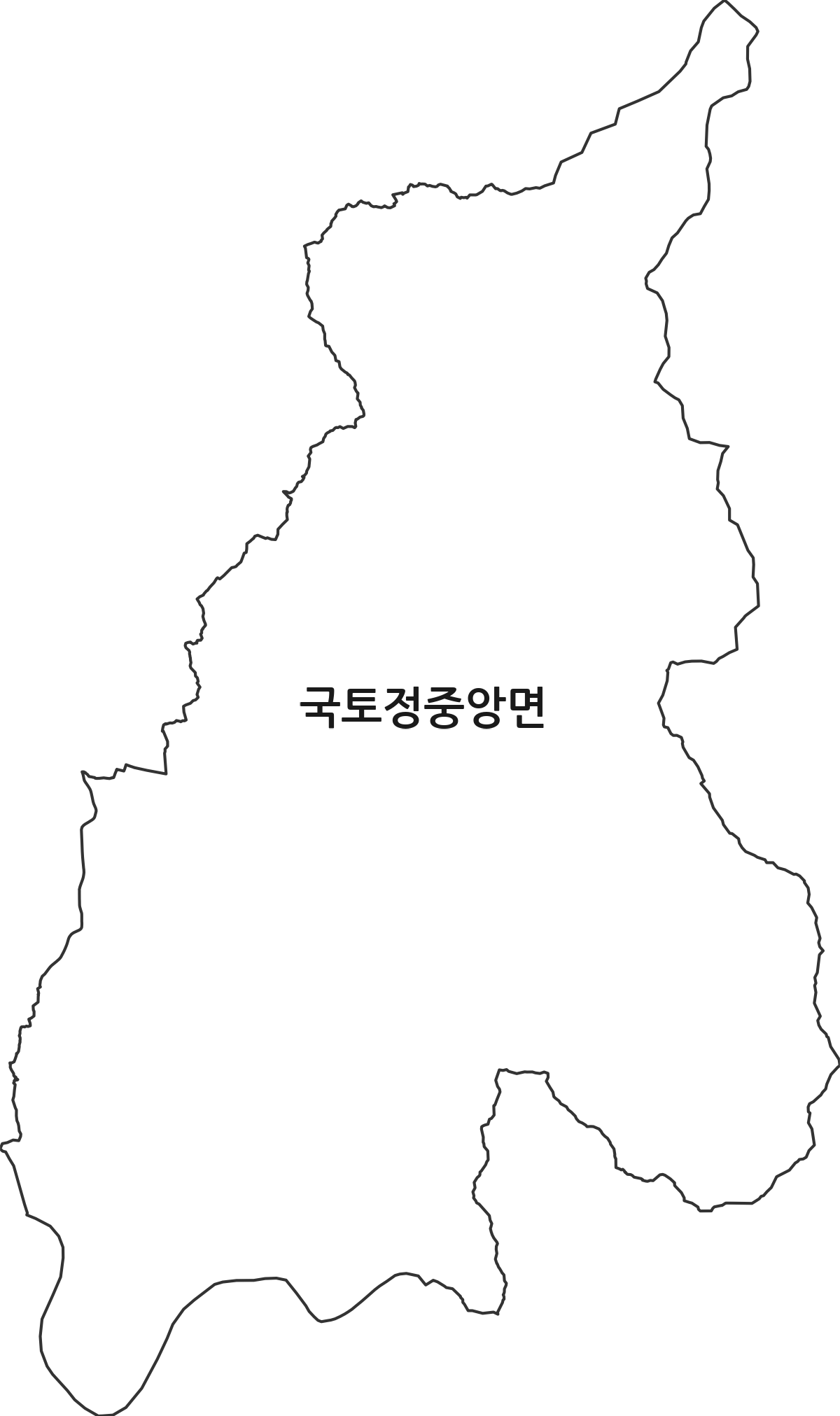 강원특별자치도 양구군 국토정중앙면 행정동 행정구역 경계 지도