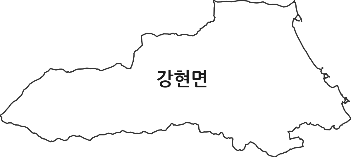 강원특별자치도 양양군 강현면 행정동 행정구역 경계 지도
