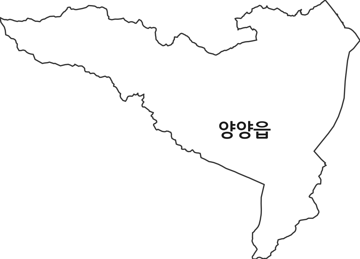 강원특별자치도 양양군 양양읍 행정동 행정구역 경계 지도