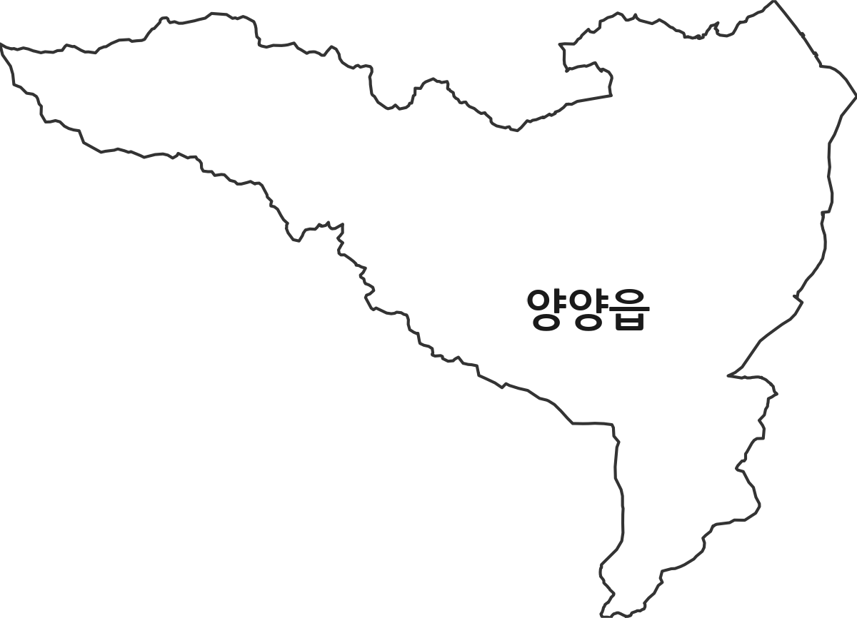 강원특별자치도 양양군 양양읍 법정동 행정구역 경계 지도