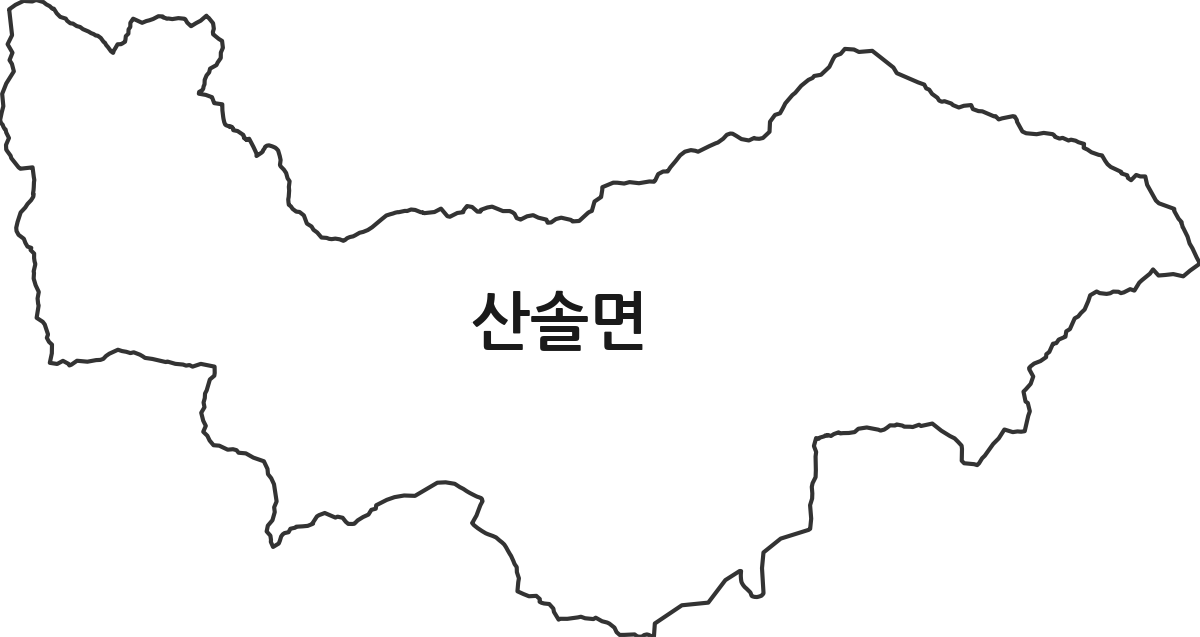 강원특별자치도 영월군 산솔면 행정동 행정구역 경계 지도