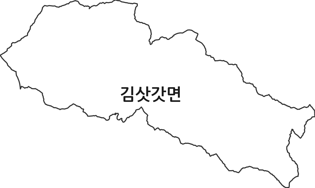 강원특별자치도 영월군 김삿갓면 법정동 행정구역 경계 지도