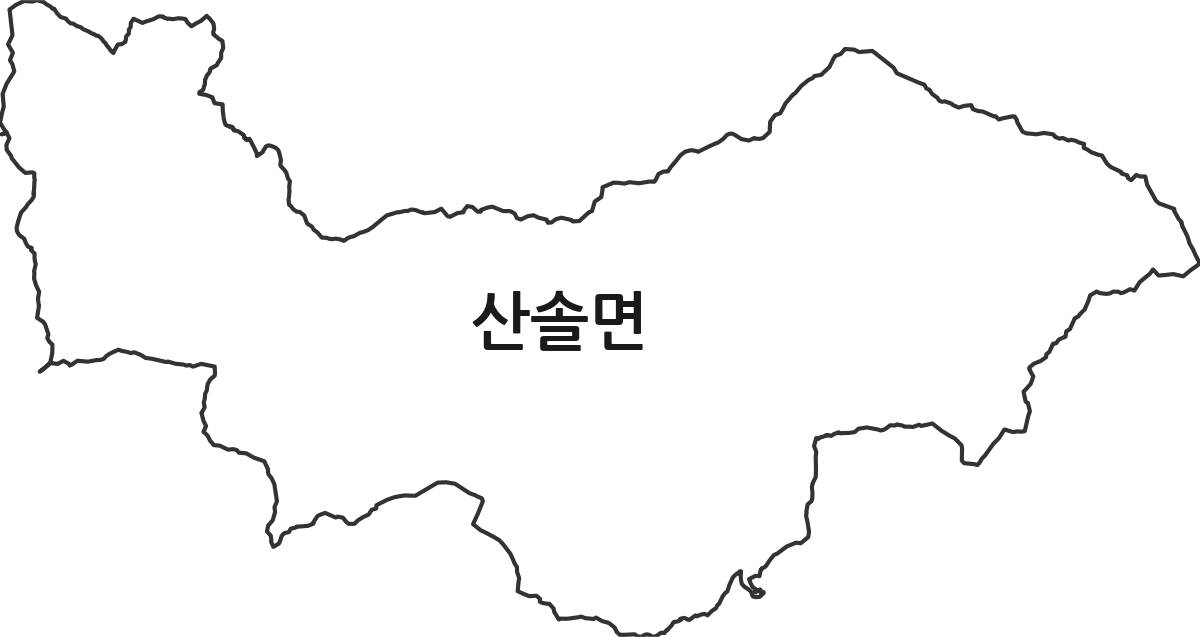강원특별자치도 영월군 산솔면 법정동 행정구역 경계 지도
