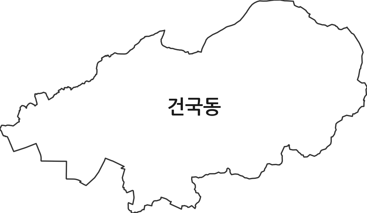 광주광역시 북구 건국동 행정동 행정구역 경계 지도