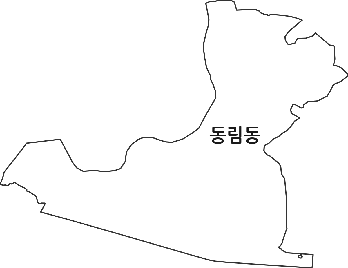 광주광역시 북구 동림동 행정동 행정구역 경계 지도