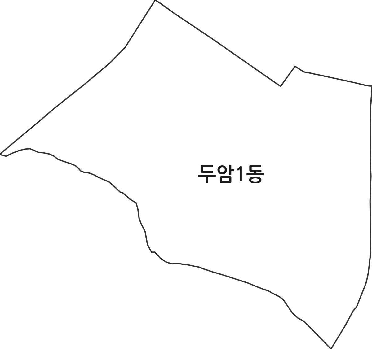 광주광역시 북구 두암1동 행정동 행정구역 경계 지도