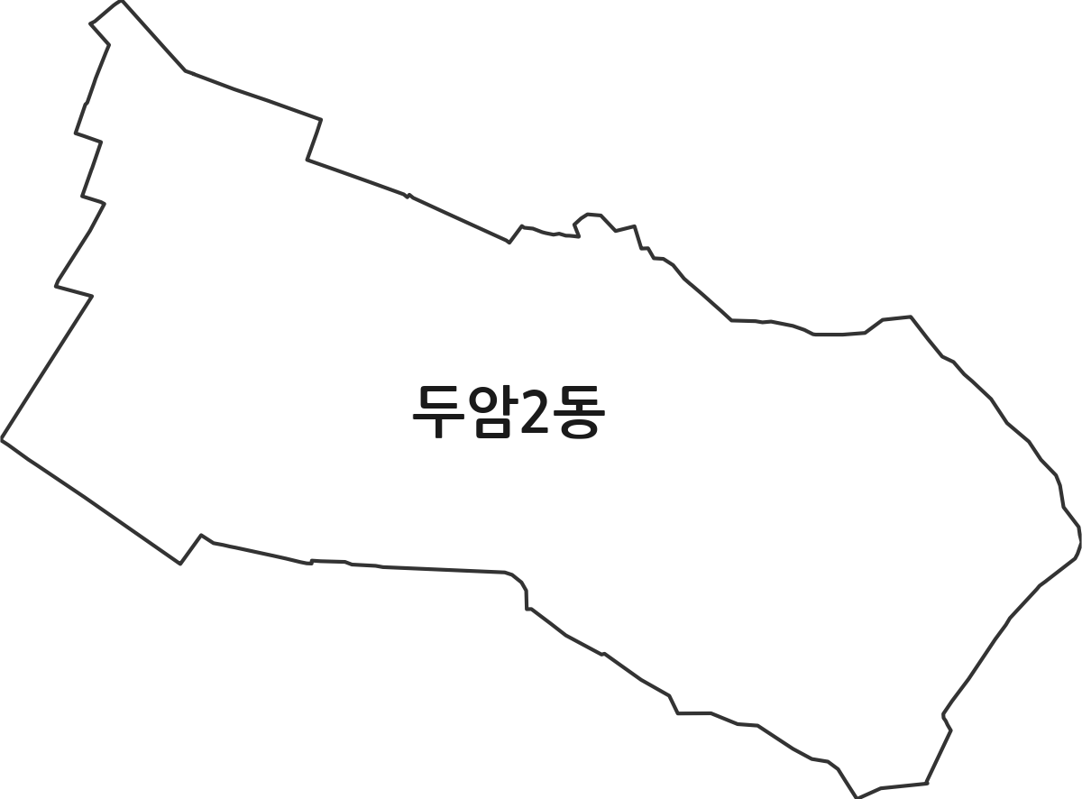 광주광역시 북구 두암2동 행정동 행정구역 경계 지도