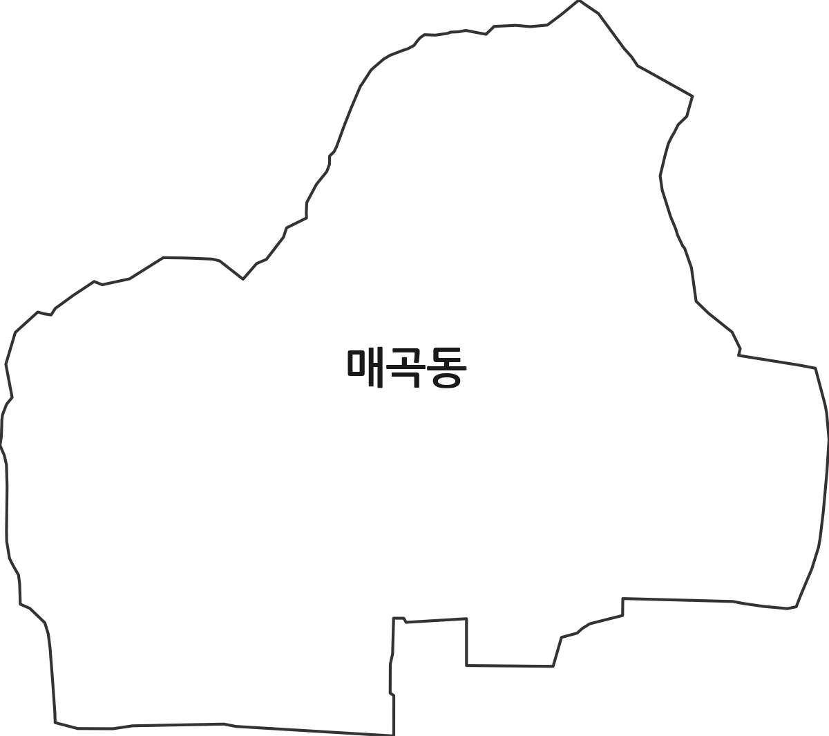 광주광역시 북구 매곡동 행정동 행정구역 경계 지도