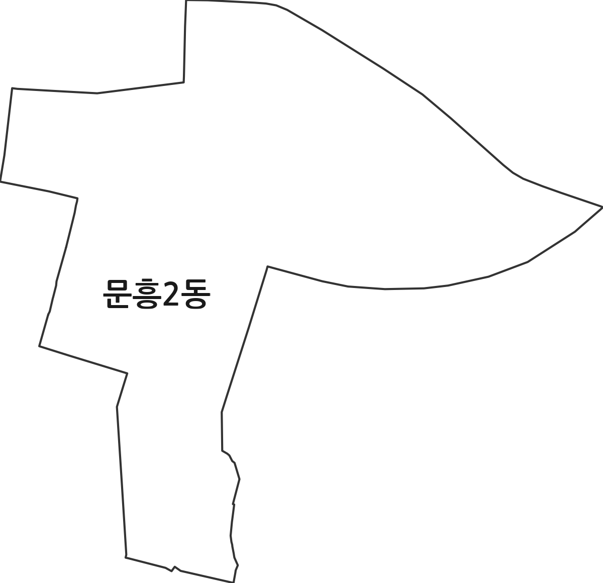 광주광역시 북구 문흥2동 행정동 행정구역 경계 지도