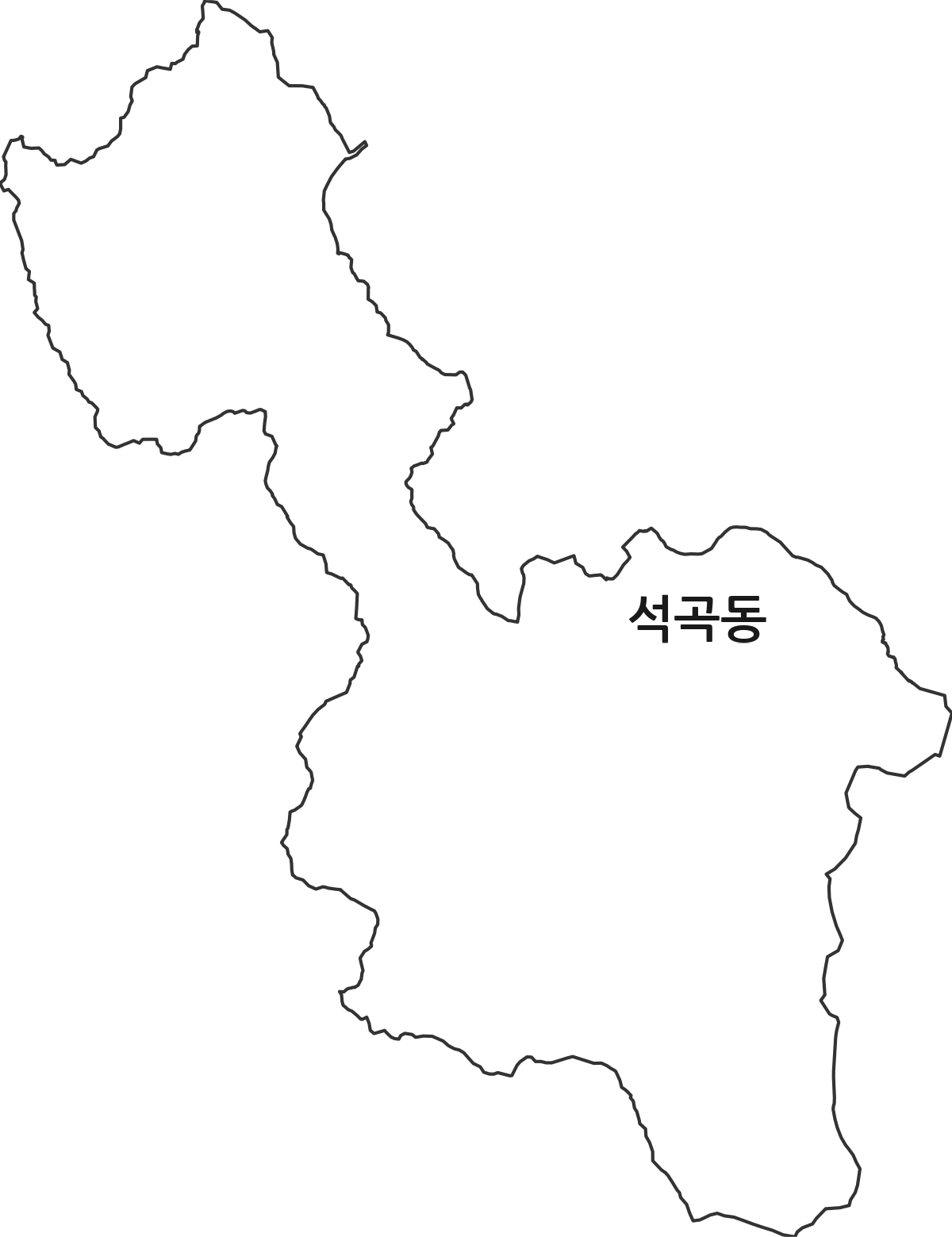 광주광역시 북구 석곡동 행정동 행정구역 경계 지도