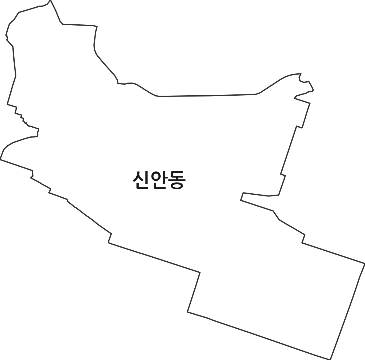 광주광역시 북구 신안동 행정동 행정구역 경계 지도
