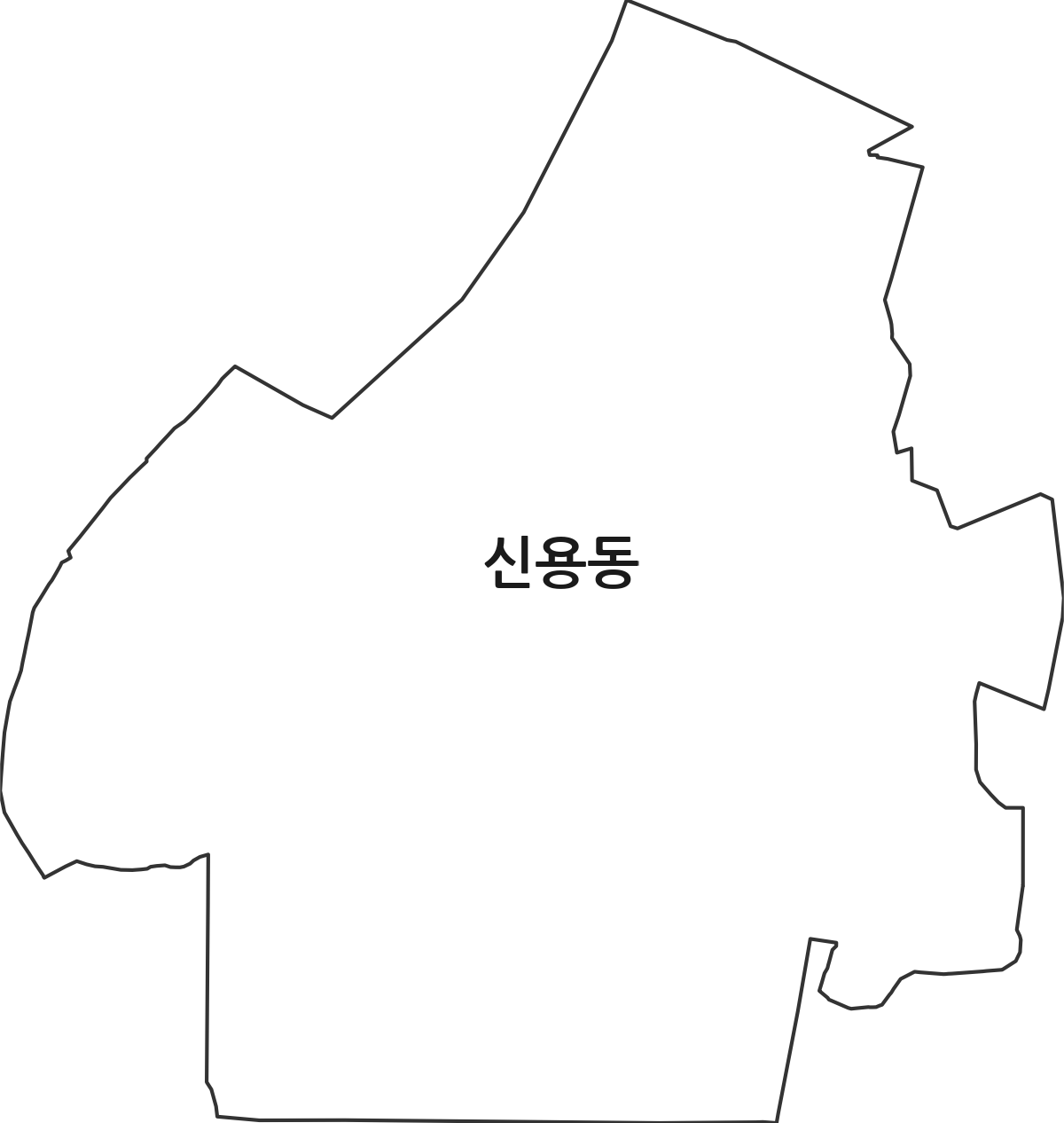 광주광역시 북구 신용동 행정동 행정구역 경계 지도