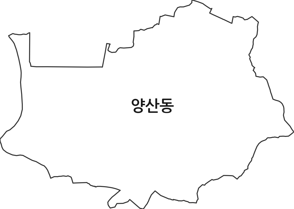 광주광역시 북구 양산동 행정동 행정구역 경계 지도