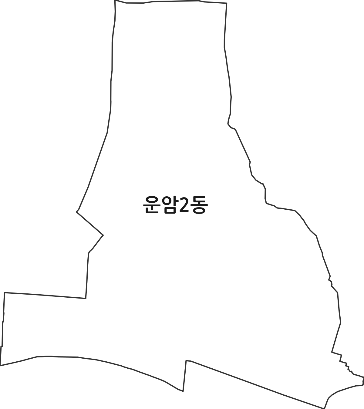 광주광역시 북구 운암2동 행정동 행정구역 경계 지도