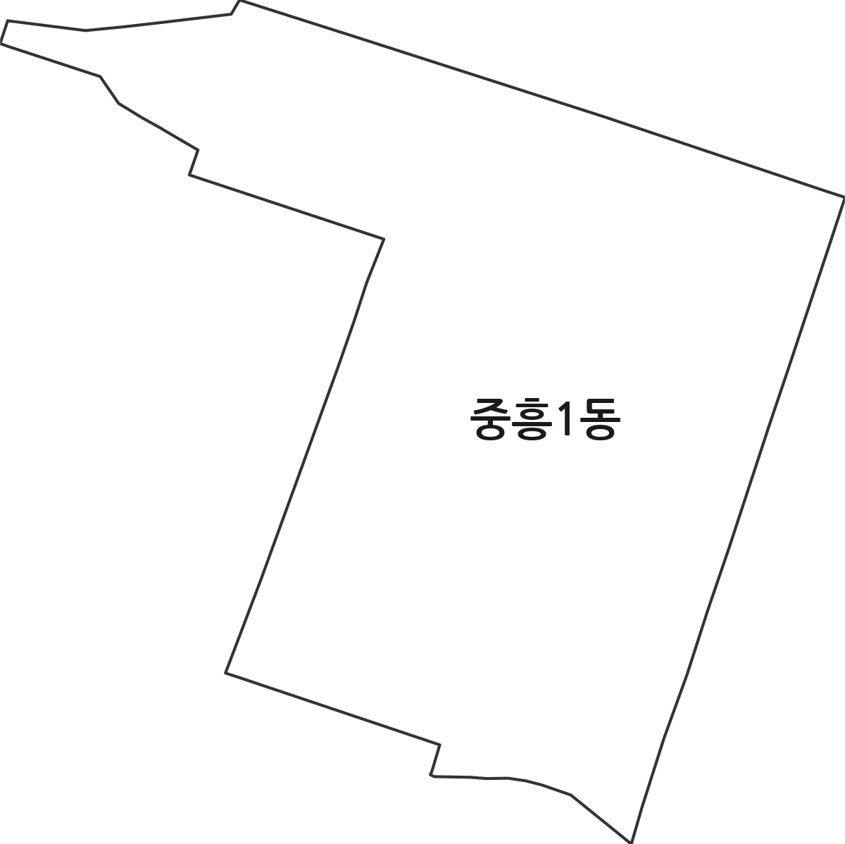 광주광역시 북구 중흥1동 행정동 행정구역 경계 지도