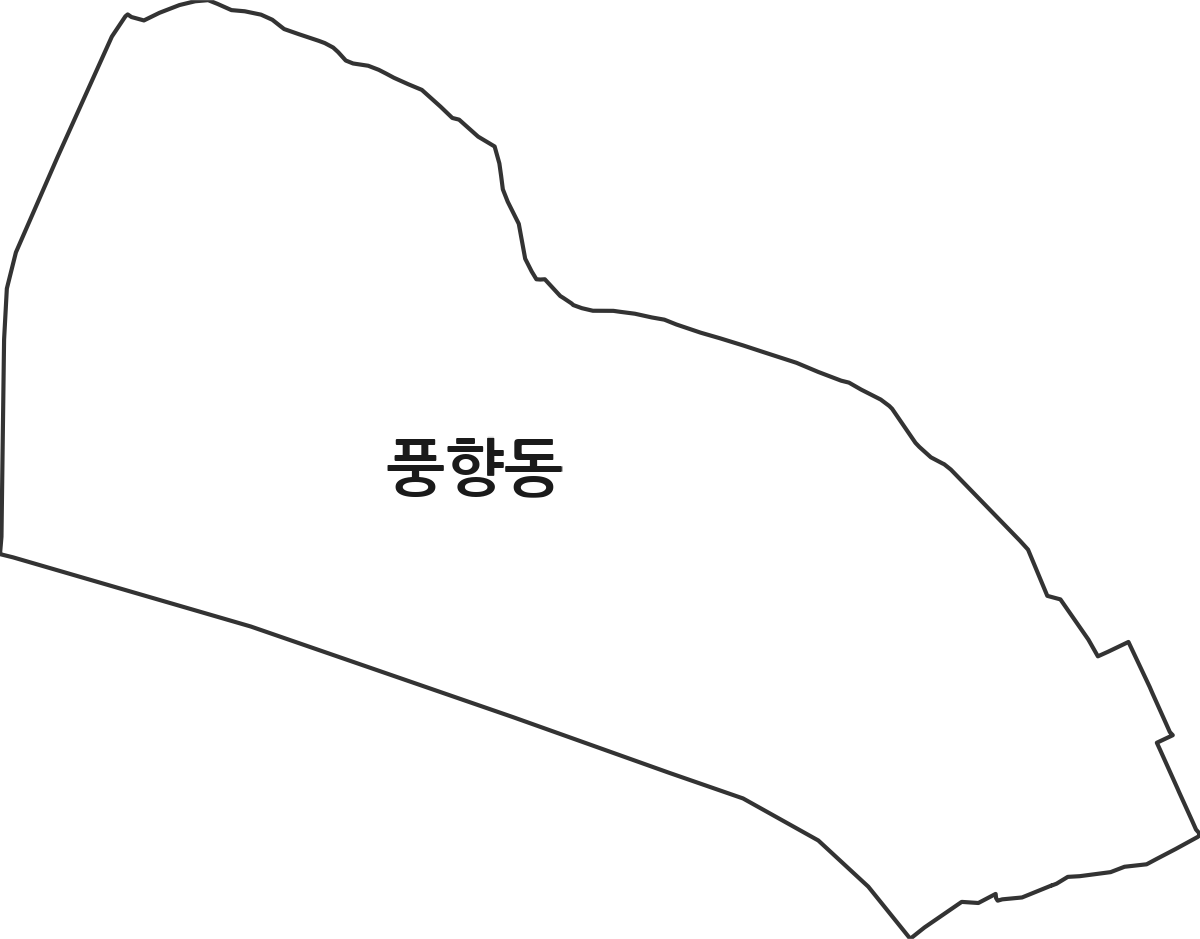광주광역시 북구 풍향동 행정동 행정구역 경계 지도