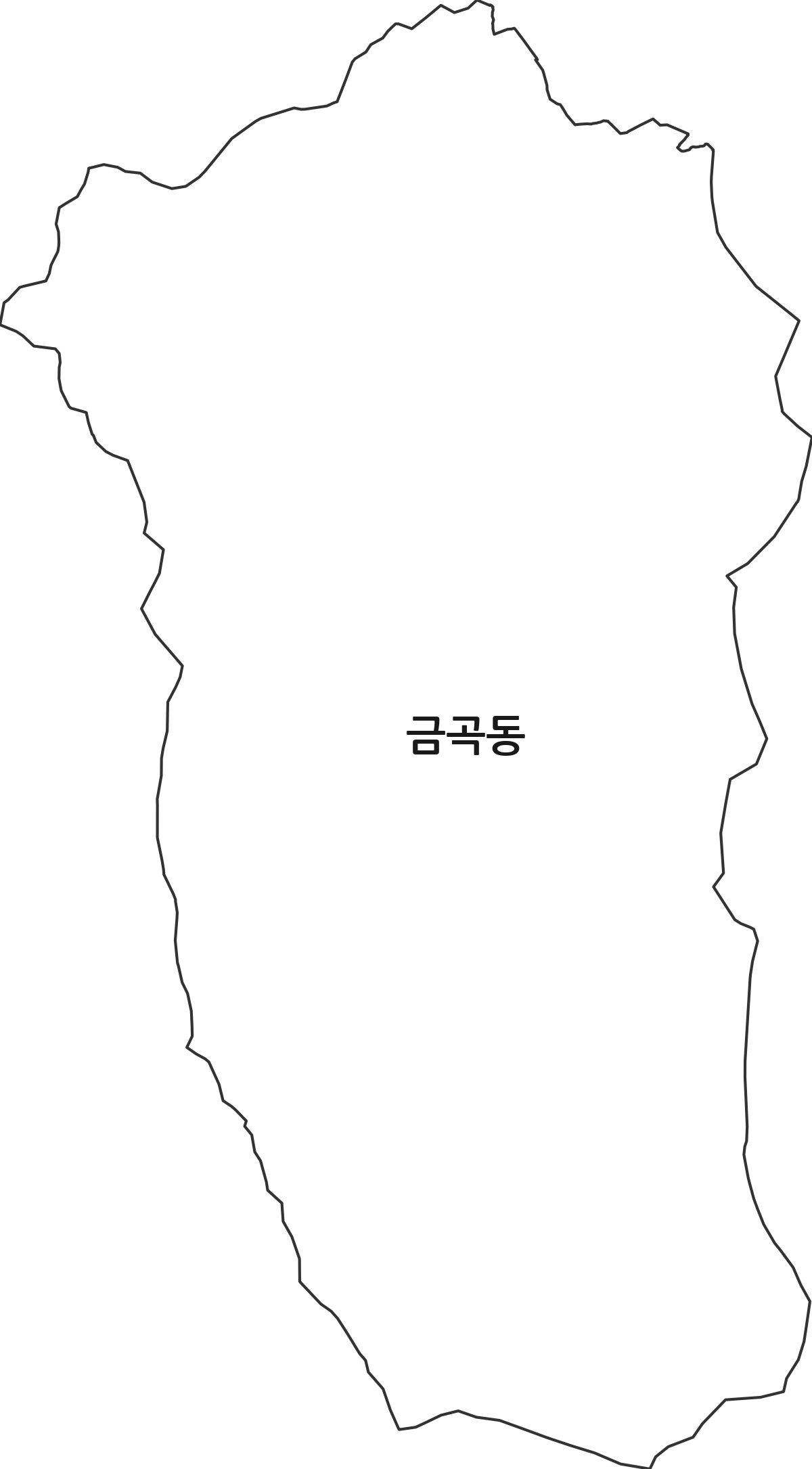 광주광역시 북구 금곡동 법정동 행정구역 경계 지도