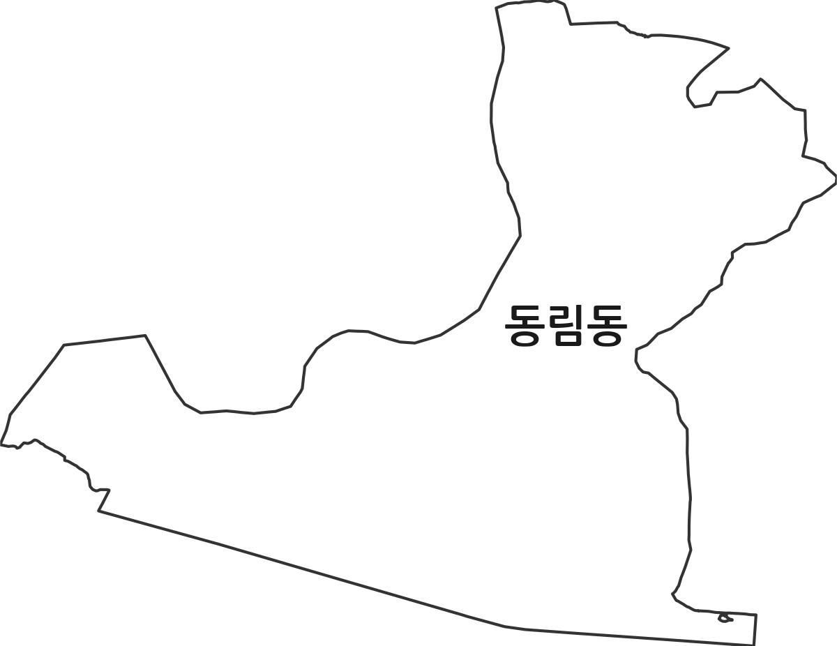 광주광역시 북구 동림동 법정동 행정구역 경계 지도