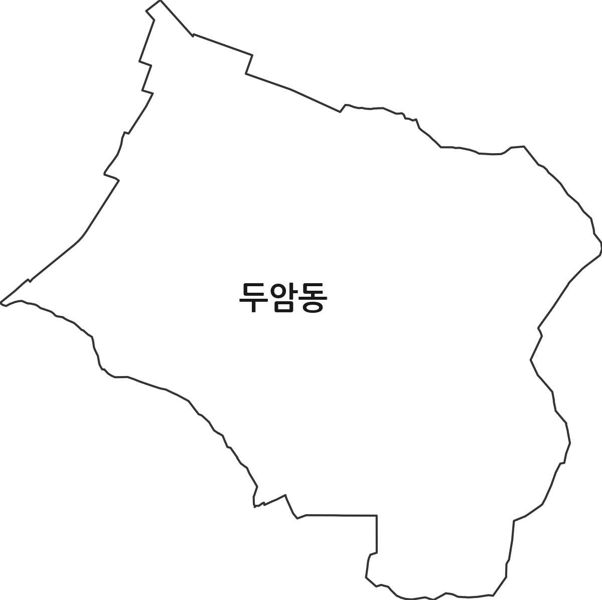 광주광역시 북구 두암동 법정동 행정구역 경계 지도