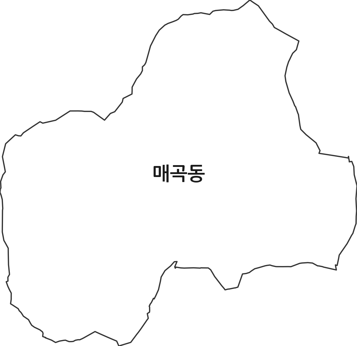 광주광역시 북구 매곡동 법정동 행정구역 경계 지도