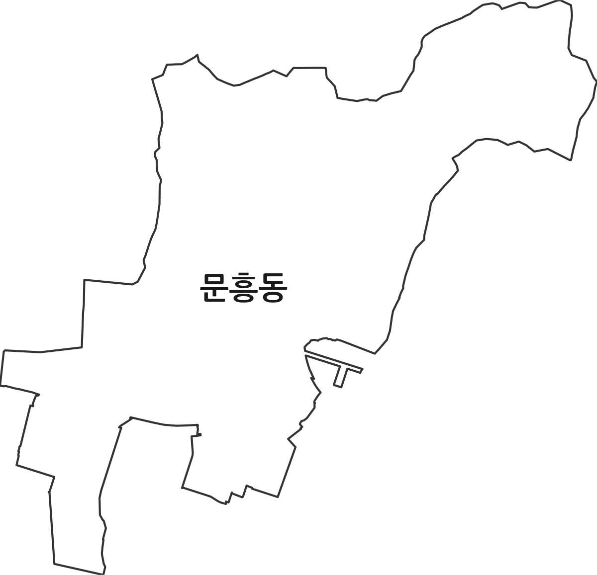 광주광역시 북구 문흥동 법정동 행정구역 경계 지도