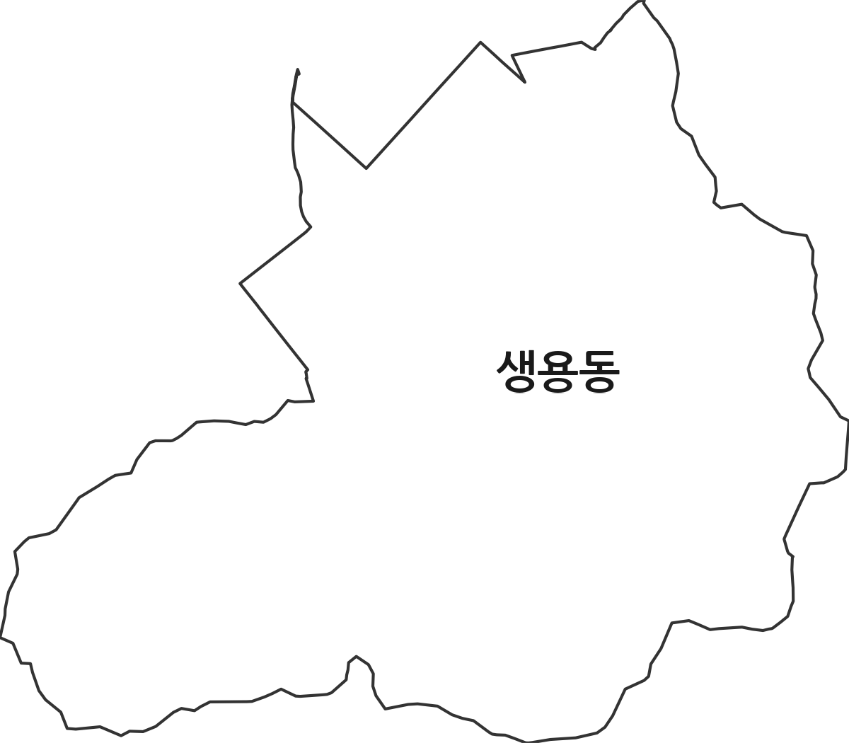 광주광역시 북구 생용동 법정동 행정구역 경계 지도