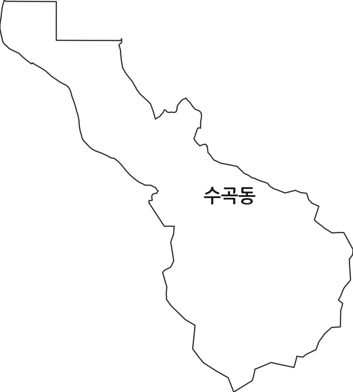 광주광역시 북구 수곡동 법정동 행정구역 경계 지도