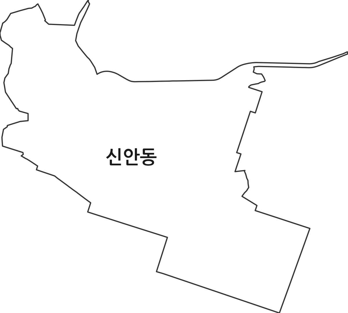 광주광역시 북구 신안동 법정동 행정구역 경계 지도