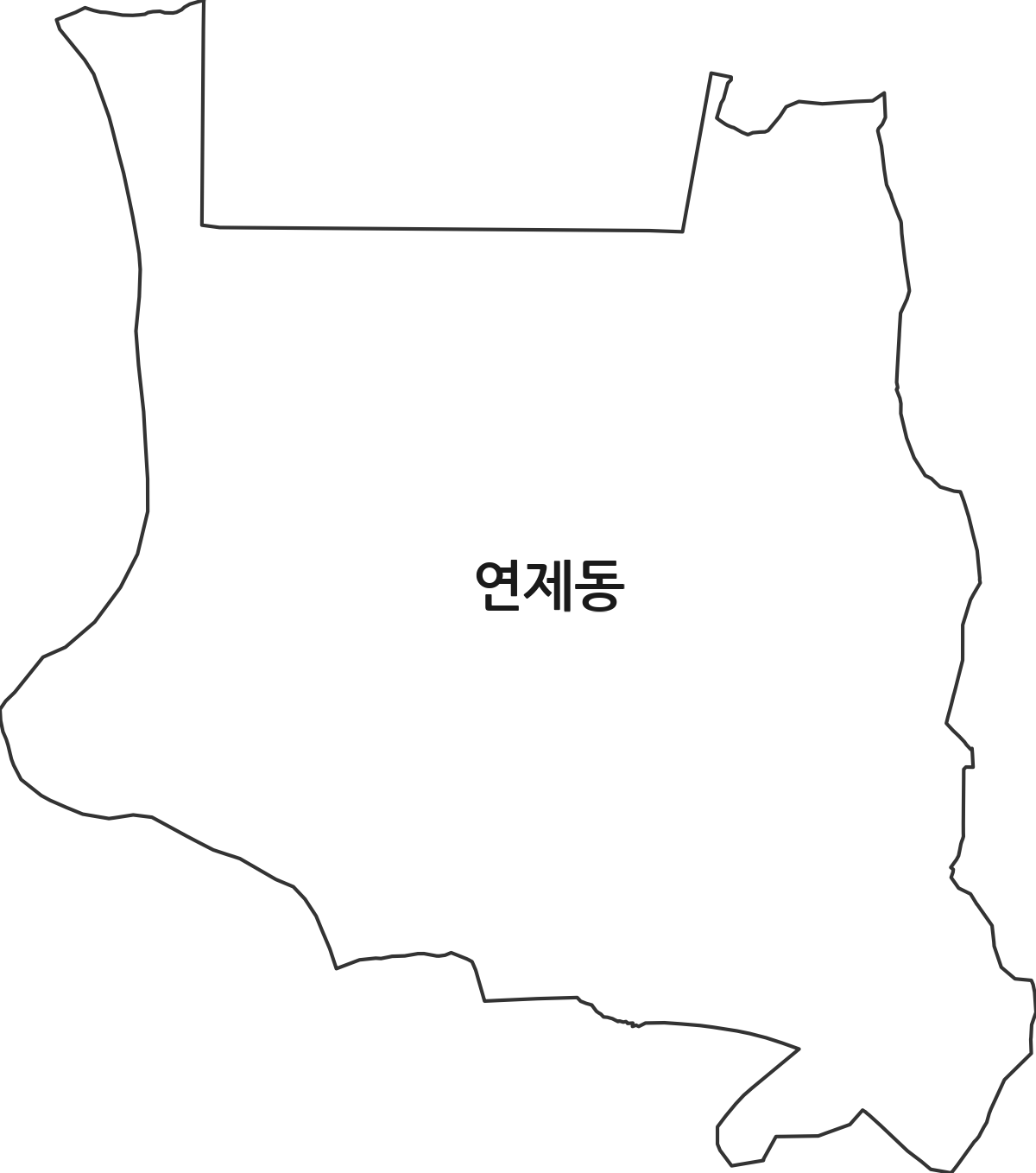 광주광역시 북구 연제동 법정동 행정구역 경계 지도